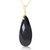 Galaxy Gold  14k 16" Yellow Gold Necklace with Briolette 31x16 mm Natural Black Onyx