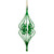8.5" Green Bead and Glitter Filigree Christmas Ornament