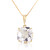 14k 18" Yellow Gold Necklace with 3.6ct Natural Cushion-shaped White Topaz