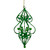 7" Green Bead and Glitter Filigree Christmas Ornament