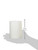 5.25" Battery Operated White Flameless Wax LED Pillar Candle with Moving Flame