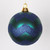 Teal Green and Sea Blue 2-Finish Shatterproof Chevron Christmas Ball Ornament 6" (150mm)