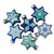 Set of 6 Blue and White Star of David Hanukkah Holiday Ornaments - 2.25"