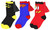 DC Comics Superhero Batman Superman The Flash Youth Boys Caped Crew Socks - 887439878024
