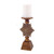 Set of 2 Brown Snowflake Christmas Pillar Candle Holders 13"