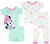 Disney Minnie Mouse Baby Girls' 4 Piece Short And Pants Sleep Pajama Set