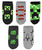 Minecraft Kids Classic Heros And Monsters 5PK No Show Socks
