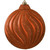 6ct Burnt Orange Shatterproof 2-Finish Swirl Christmas Ball Ornaments 6.25" (158mm)
