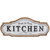 24" Black and White "Fresh & Tasty" Kitchen Metal Sign Wall Decor