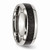 Chisel Stainless Steel and Black Carbon Fiber 8mm Polished Wedding Band SR25 - SR25Y95