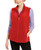 Karen Scott Women's Sport Zip-Up Zeroproof Fleece Vest  Bright Red Size X-Large