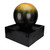 24" Black and Amber Yellow Ball Outdoor Garden Water Fountain