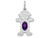 FJC Finejewelers 14k White Gold Girl 6x4 Oval Genuine Amethyst February Birthstone Charm XCK36B