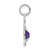FJC Finejewelers 14k White Gold Girl 6x4 Oval Genuine Amethyst February Birthstone Charm XCK36B