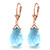 10.2 Carat 14k Solid Rose Gold Blue Topaz Joy Earrings