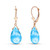 10.2 Carat 14k Solid Rose Gold Blue Topaz Joy Earrings