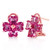 7.6 Carat 14k Solid Rose Gold French Clips Earrings Natural Pink Topaz