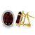 12.46 CTW 14K Solid Gold Loren Garnet Diamond Earrings