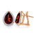 8.12 Carat 14K Solid Rose Gold French Clips Earrings Diamond Garnet