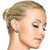 9.32 Carat 14K Solid Gold French Clips Earrings Diamond Blue Topaz