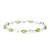 3.39 CTW 14k Solid White Gold Tennis Bracelet Peridot Diamond