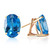 16 Carat 14k Solid Gold French Clips Earrings Natural Blue Topaz