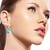 27.85 CTW 14K Solid Gold Leverback Earrings Twisted Briolette Blue Topaz