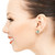 7.2 Carat 14k Solid Rose Gold French Clips Earrings Green Amethyst