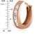 14k Rose Gold Hoop Huggie Earrings with White Topaz