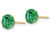 6.00mm Lab-Created Green Emerald Solitaire Stud Earrings in 14K Yellow Gold