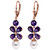 6.28 Carat 14k Solid Rose Gold Chandelier Earrings Amethyst pearl
