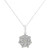 Women's Sterling Silver Diamond Floral Cluster Pendant Necklace