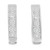 14K White Gold Princess and Baguette Cut Women's Diamond Hoop Earrings