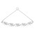 Women's Sterling Silver Diamond Woven Hearts Bolo Chain Bracelet