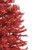 7.5' Pre-Lit Medium Sparkle Ruby Tinsel Artificial Christmas Tree - Red Lights