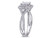 0.95 Carat (ctw H-I, I2-I3) Princess-Cut Diamond Infinity Halo Engagement Ring in 10K White Gold - 08DLG100495050W-7.5