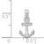 FJC Finejewelers 14k White Gold White 3d Mini Anchor Charm K3087WB