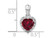 1.20 Carat (ctw) Lab-Created Ruby Heart Pendant Necklace in Sterling Silver with Chain