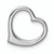 FJC Finejewelers 14k White Gold White 3d Floating Heart Charm C2917WB
