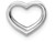 FJC Finejewelers 14k White Gold White Mini Floating Heart Back Charm K7108WB