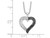 1/4 Carat (ctw) Black & White Diamond Heart Pendant Necklace in Sterling Silver with Chain