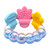 Small Wonder Baby Rainbow Rattle Silicone Teether - 4 Pack - RainPURP-4Pack