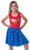 DC Comics Girl's Wonder Woman Logo and Stars Tank Nightgown Costume Pajama - 763059888622