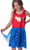 DC Comics Girl's Wonder Woman Logo and Stars Tank Nightgown Costume Pajama - 763059888639