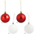 Sunnydaze Indoor Christmas Holiday Tree Shatterproof Merry Medley Ball Ornaments with Hooks - 2"- Red and White - 24pc