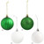 Sunnydaze 24-Piece Shatterproof Christmas Ornaments - Merry Medley - White/Green