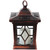 Sunnydaze Outdoor Lucien Hanging Tabletop Solar LED Rustic Farmhouse Decorative Candle Lantern - 9" - Copper