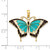 FJC Finejewelers 14k Yellow Gold Aqua Enameled Butterfly Charm K4229A