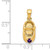 FJC Finejewelers 14k Yellow Gold 3D February Simulated Stone Engraveable Baby Shoe Charm K4652FEBA