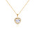 18K Gold Plated Crystal Heart Necklace